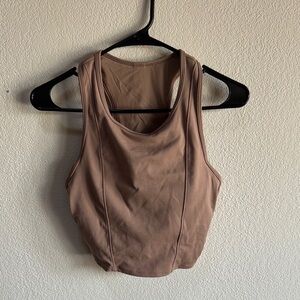 Women's Cropped Brown Tank Top